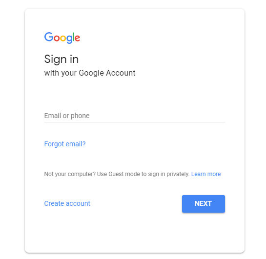 google sign in