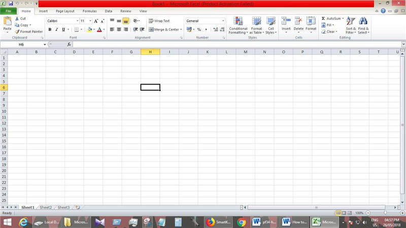 new blank excel 2010