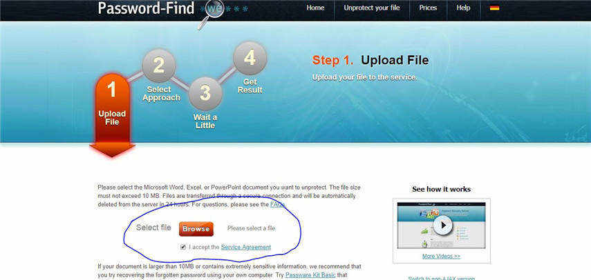 excel file password cracker online con successo