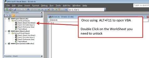open vb in order to hack excel password