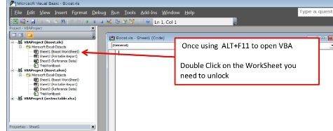 تفكيك كلمة المرور لملف excel عن طريق كود vba