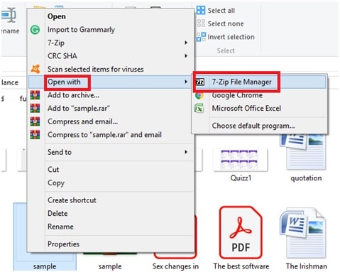 open with file