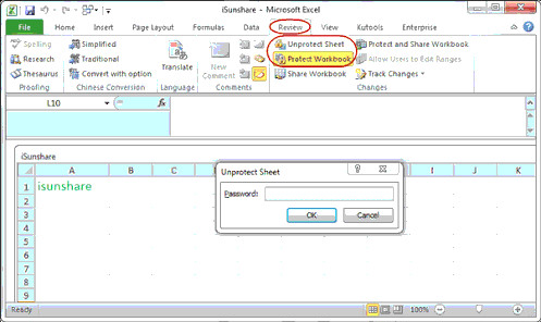 how to create a password protected excel file