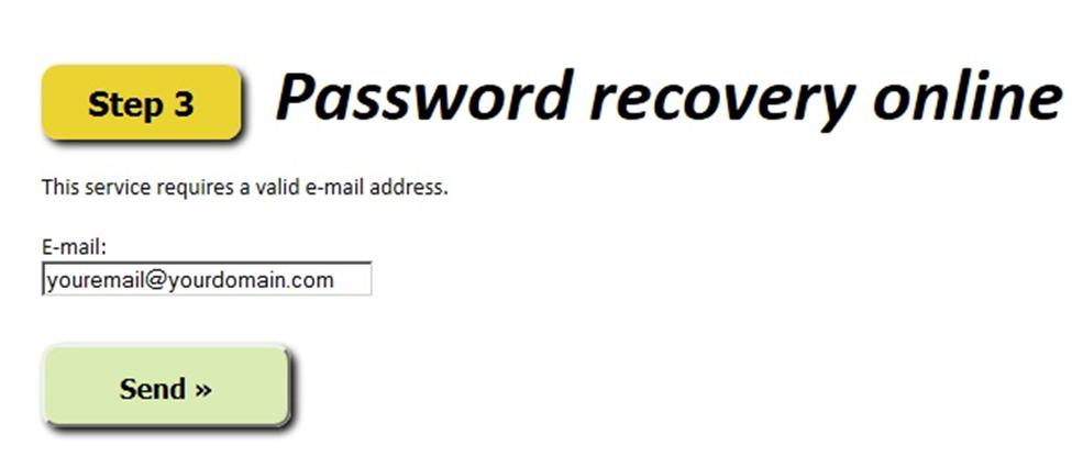 recupero password online