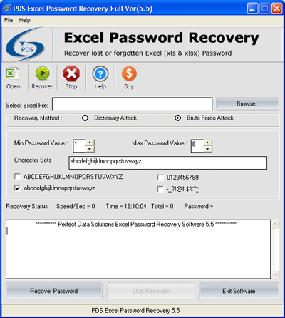 PerfectDataSolutions Excel Password Recovery