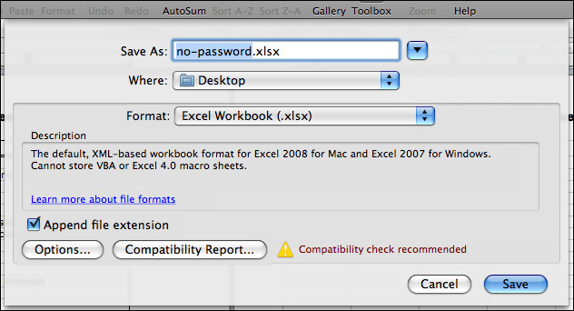 excel mac developer mode turn off edit