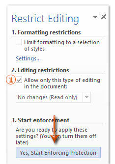 restrict editing