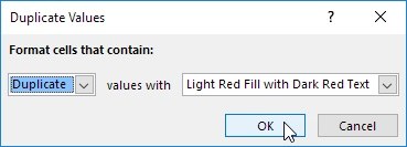 select formatting style