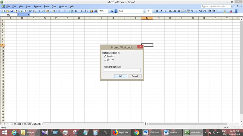 type password Excel 2003