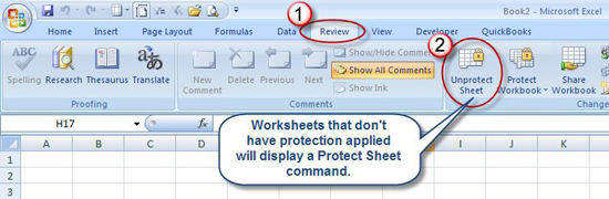unprotect excel 2016