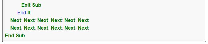 vba code