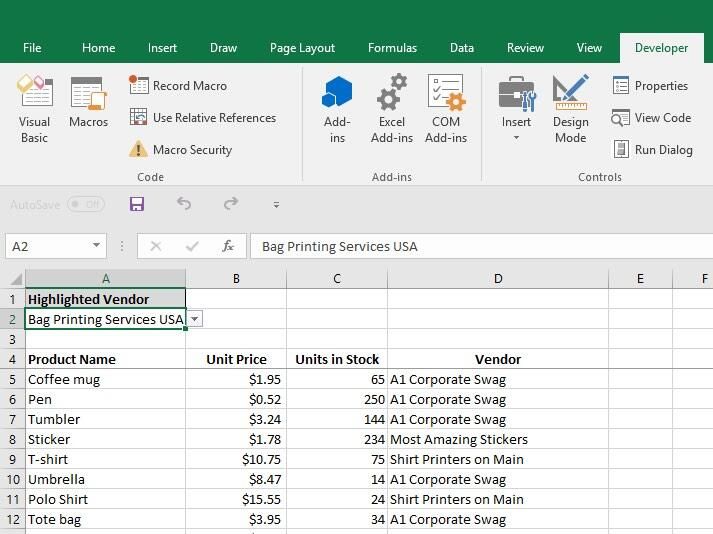 editor excel