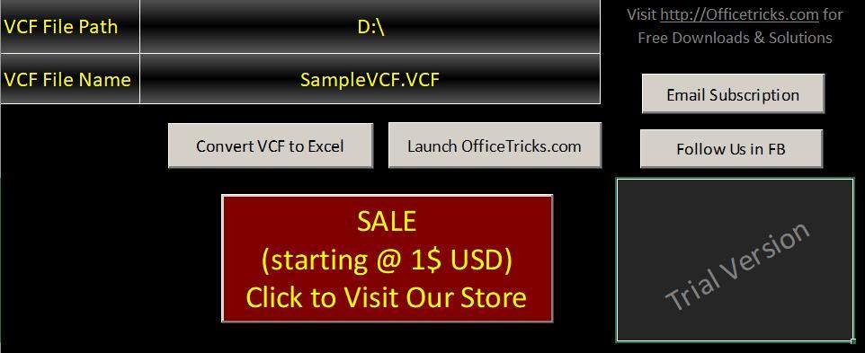 vcf to excel converter