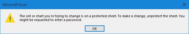 warning message excel 2016
