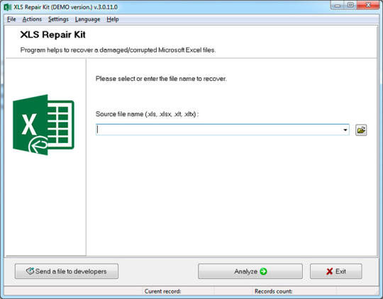 start xls repair kit