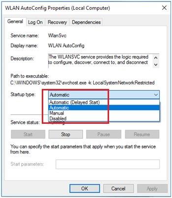 automatic running in windows service
