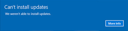 can't install windows 10 updates