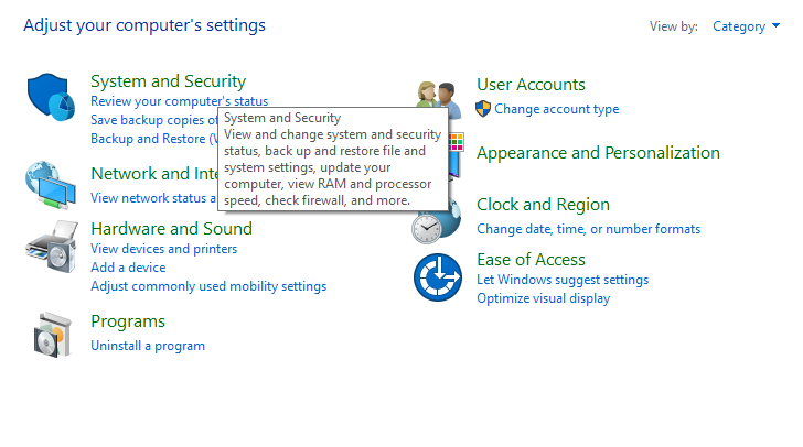 choose system and security
