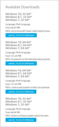 download exe file from intel website
