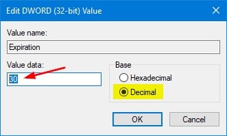 Enable PIN Expiration