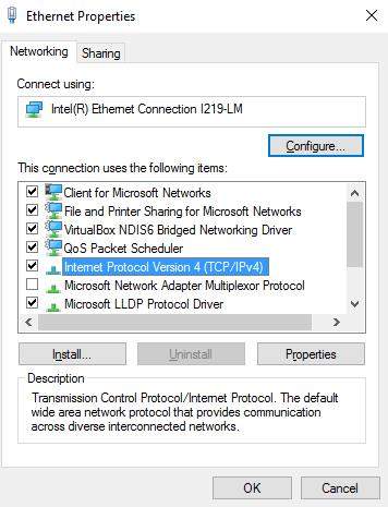open ipv4 to fix dns server not responding