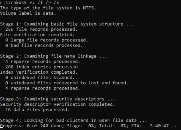 run disk check to fix telemetry high disk