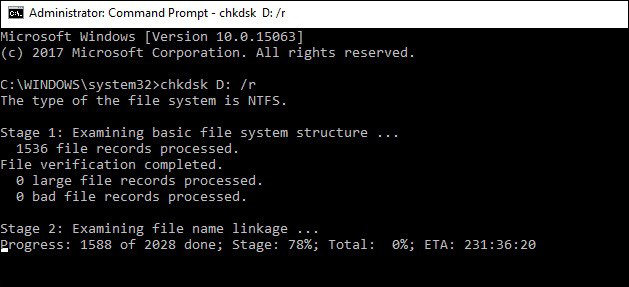 repair physical disk errors