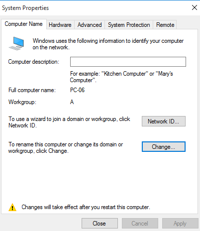 Restart Computer