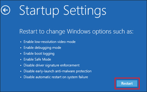 restart computer in safe mode