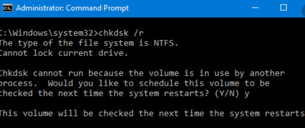 run disk check to fix page fault in nonpaged area