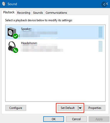 set default to fix speaker setup unknown 2