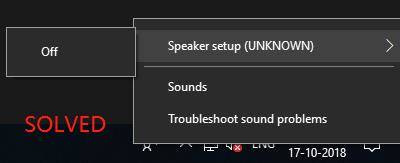 speaker setup unknown