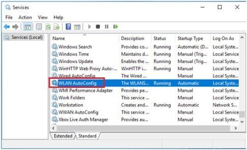 wlan autoconfig service in windows