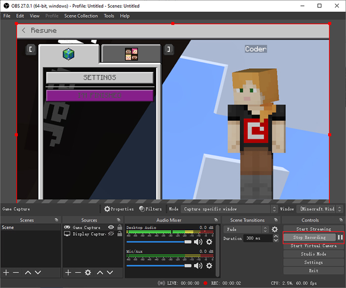 how to record minecraft on pc with voice – start recording