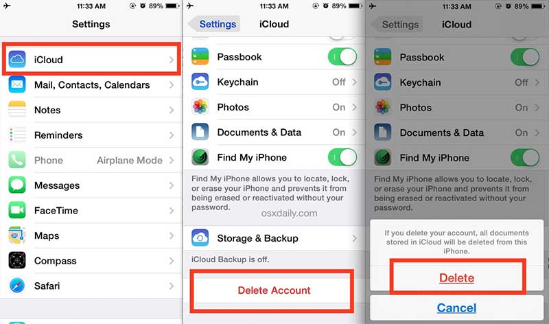 remove icloud