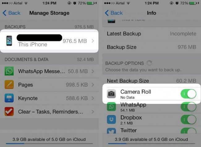 select backup device