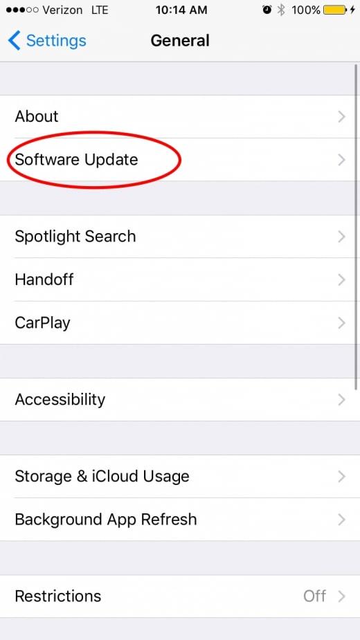 select software update