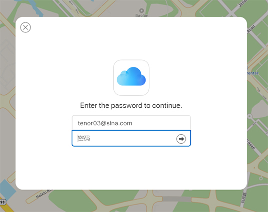 enter apple id password