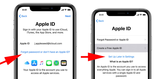 skip setting up apple id on iphone 15