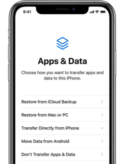 trnsfer data from icloud