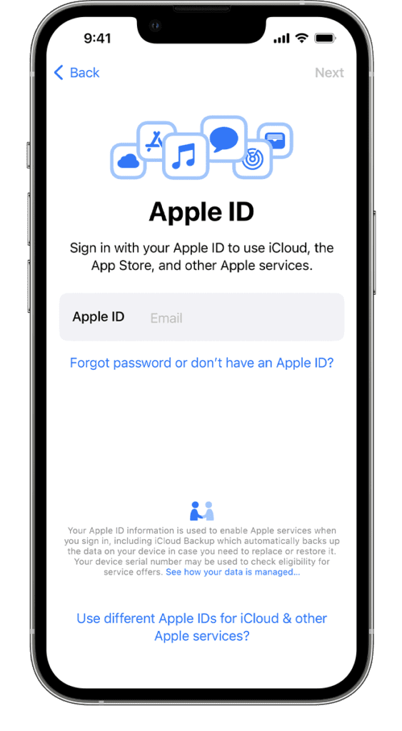 setting up apple id on multiple devices