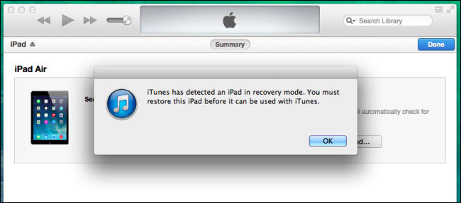enter recover mode to unlock ipad if forgot ipad password