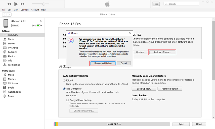 how to unlock a disabled iphone 14 with itunes – restore iphone