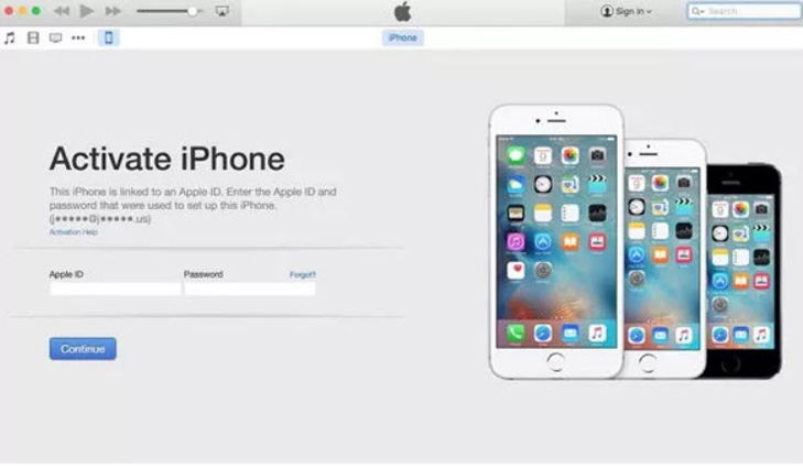 activation iphone in itunes to fix activation error