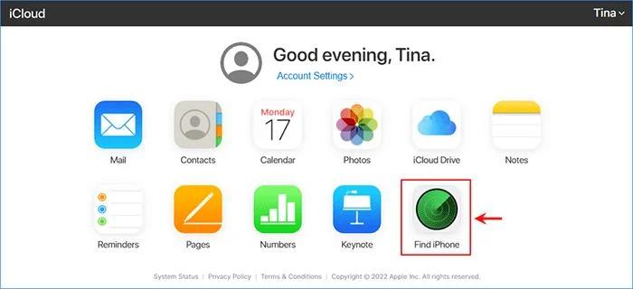 choose find my phone