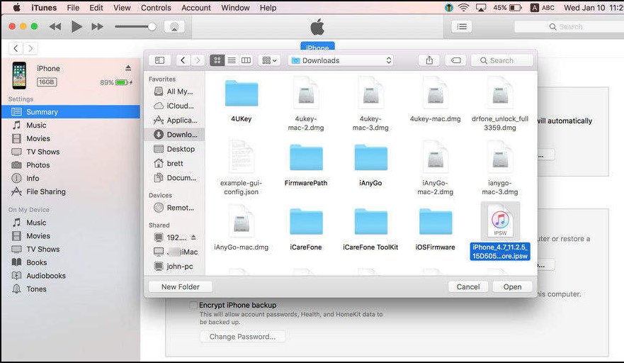 Using iTunes apple tv downgrade from ios 17 beta