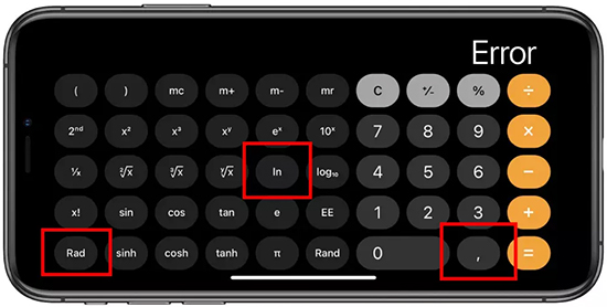 Acceder a un iPhone 15 bloqueado sin contraseña usando la calculadora