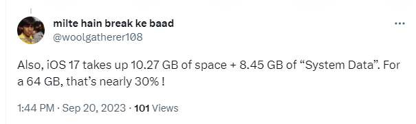 ios 17 storage issue