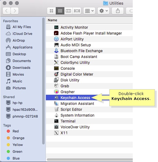 mac keychain access repair