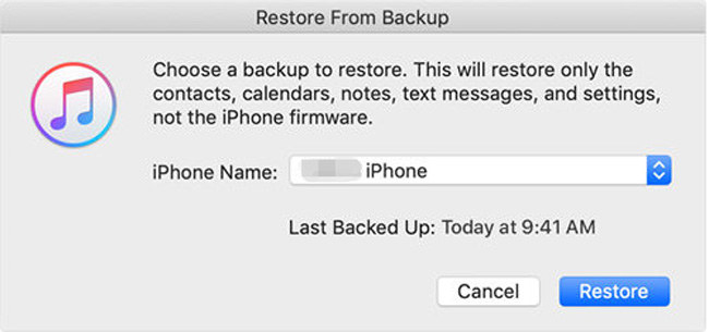 restore from backup